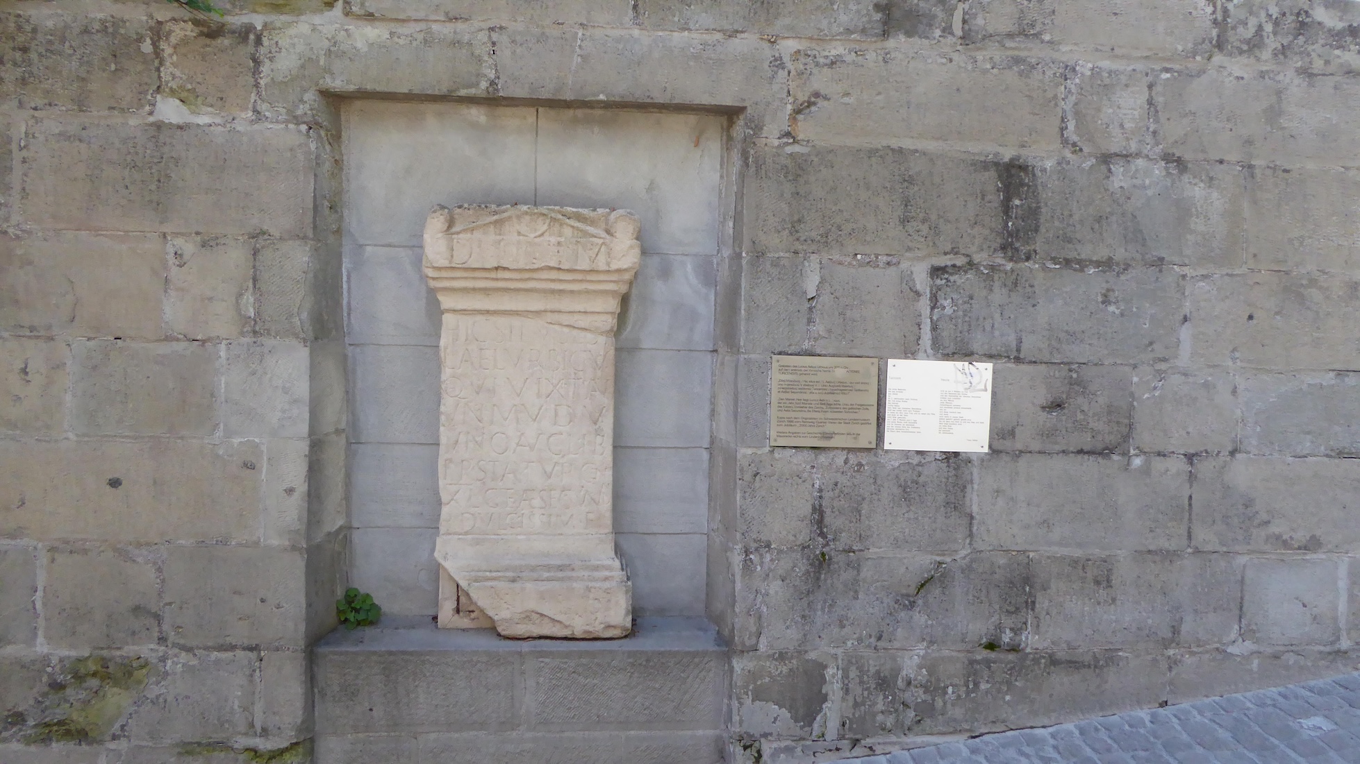 Roman tomb stelae at Lindenhof Zurich